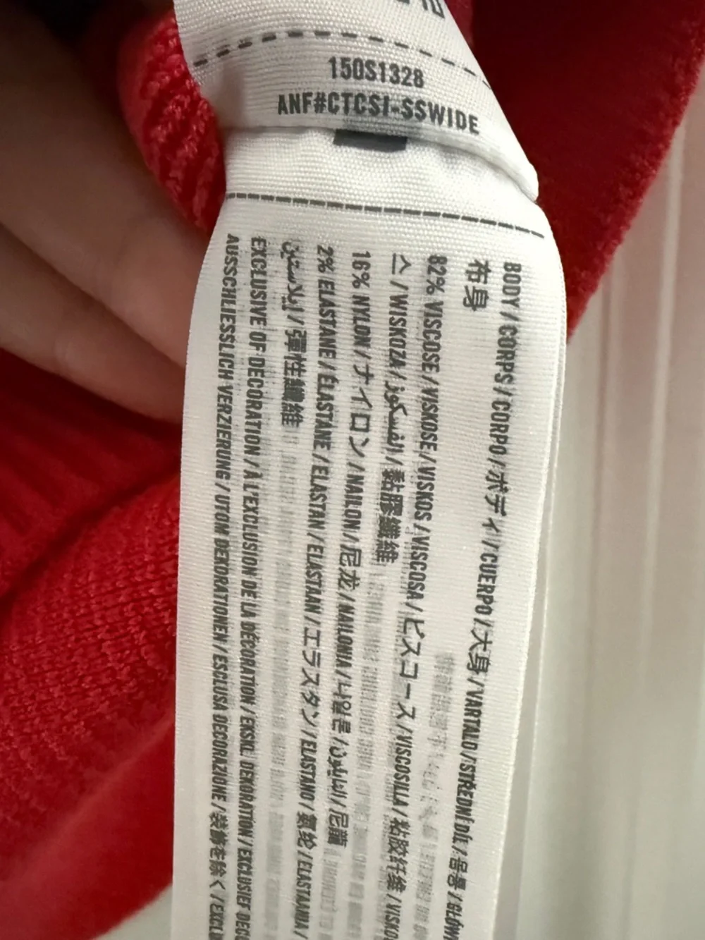 Abercrombie & Fitch Red ottoman slash tank top NWT - Picture 4 of 5